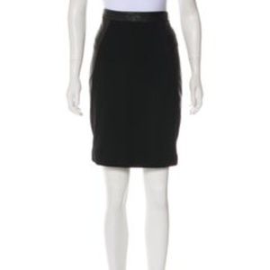 YIGAL AZROUËL Leather-Accented Pencil Skirt